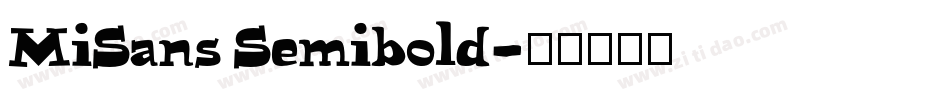 MiSans Semibold字体转换